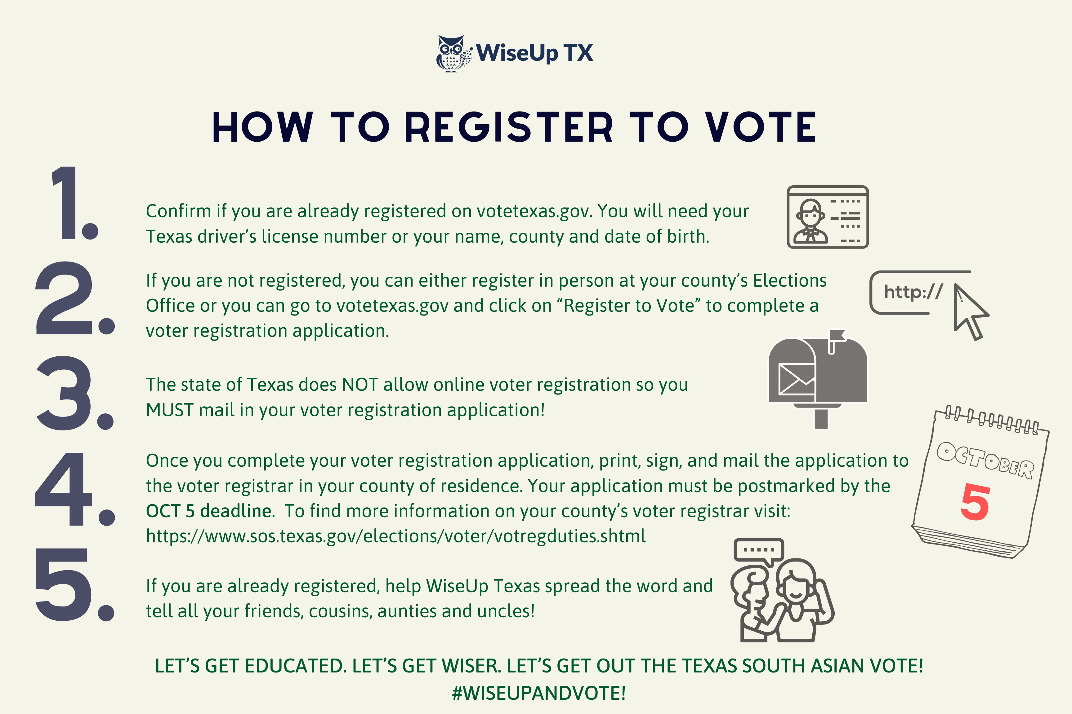 Texas South Asians, Register to Vote! - WiseUp Texas